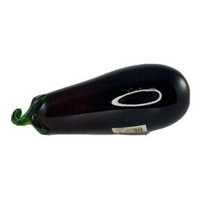Art Glass Eggplant Vegetable Home Decor Faux Food